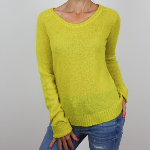 Jersey de punto amarillo básico talla S de Zara