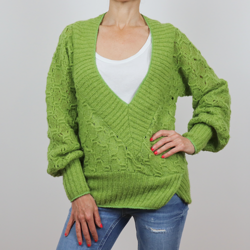 Jersey de punto calado color verde talla S/XS de Miss Sixty