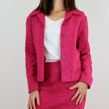 Cargar imagen en el visor de la galería, Chaqueta rosa fucsia, talla 38, 79% lana virgen  20% seda 1% elastán de Oky-Coky
