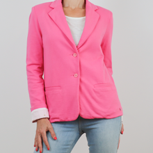 Cargar imagen en el visor de la galería, Chaqueta tipo Blazer color rosa pastel 100% algodón talla S de des petits hauts ¡Sin estrenar!
